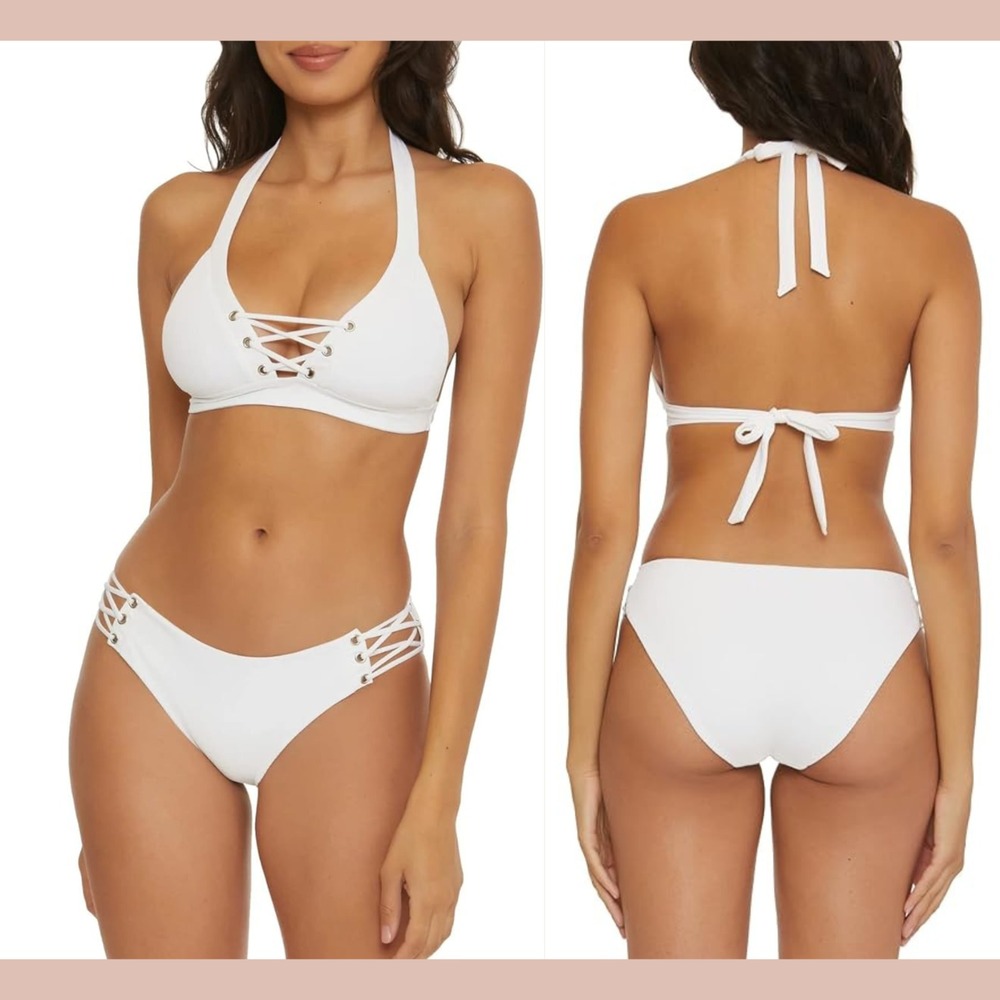 NWD BECCA [ 2PC Large ] Modern Edge Corset Top + Daniella Bottom in White #U1301